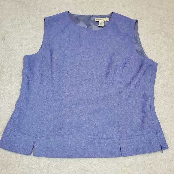 VTG Amanda Smith Petite Purple Work Suit‎ Blazer Jacket Peplum Blouse Skirt 10P - Picture 8 of 16